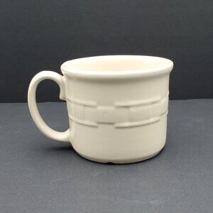 Longaberger Woven Traditions Ivory Soup Mug Longaberger Pottery Cream Coffee Mug